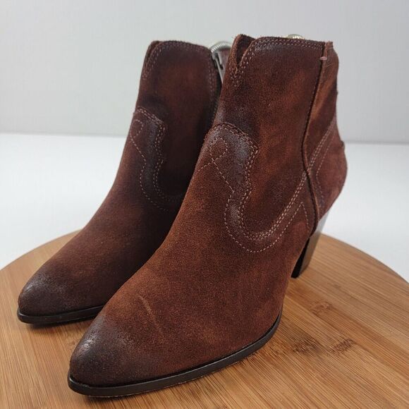 Frye Renee Womens Brown Suede Leather Zip Short Ankle Chukka Boots Booti… - Picture 2 of 14